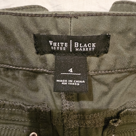 White House Black Market Army Green Cargo Skirt Size 4 - Picture 13 of 13
